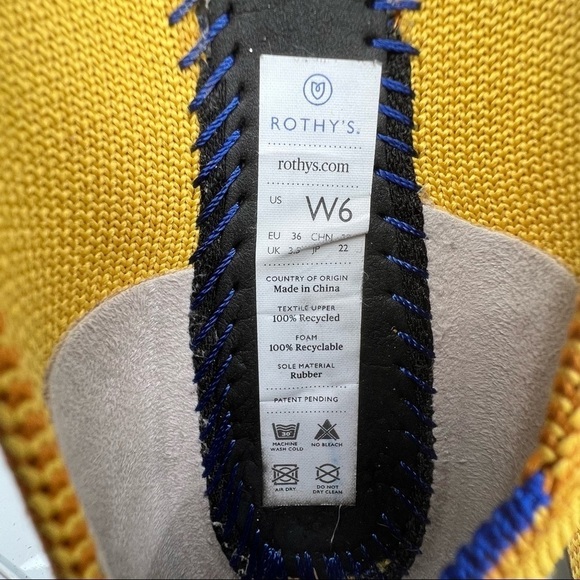 Rothy's Yellow Pointed Toe Slip On Ballet Flats Size 6 Women's - Picture 2 of 7